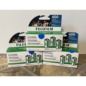 Fujifilm 35mm Film 9 Rolls ISO 400 Color New Lot of 3 Boxes 36
 Exp 2026